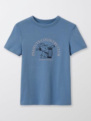 Cyrillus Clothing Girls T-shirts, polo shirts | Cyrillus Cyrillus x Peanuts� organic cotton T-shirt – The Snoopy Collection BLEU www.solbiblecamp.com