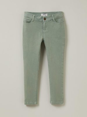 Cyrillus Clothing Girls Trousers, jeans | Cyrillus slim-fit colored trousers VERT D’EAU www.solbiblecamp.com