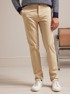Cyrillus Clothing Mens Trousers, jeans | Cyrillus chino trousers 6309 BEIGE CLAIR UNI www.solbiblecamp.com