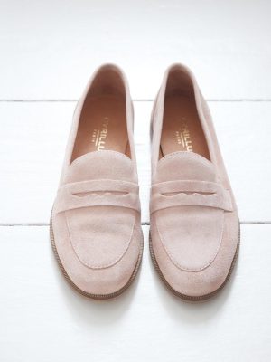 Cyrillus Accessories Womens Shoes | Cyrillus supple suede loafers ROSE POUDRE www.solbiblecamp.com